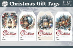 Christmas Gift Tags| Lanterns | PNG Sublimation Product Image 1