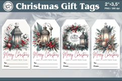Christmas Gift Tags| Lanterns | PNG Sublimation Product Image 1