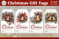 Christmas Gift Tags|Christmas Bell| PNG Sublimation Product Image 1