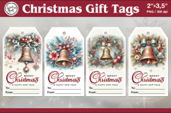 Christmas Gift Tags|Christmas Bell| PNG Sublimation Product Image 1
