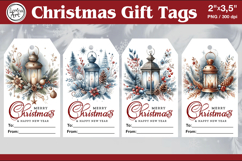 Christmas Gift Tags| Lanterns | PNG Sublimation Product Image 1