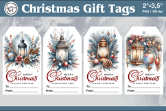 Christmas Gift Tags| Lanterns | PNG Sublimation Product Image 1
