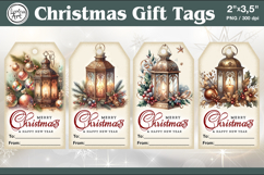 Christmas Gift Tags| Lanterns | PNG Sublimation Product Image 1
