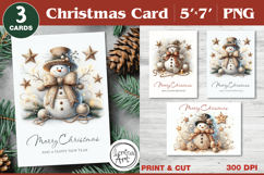 Merry Christmas Card. Printable card Product Image 1