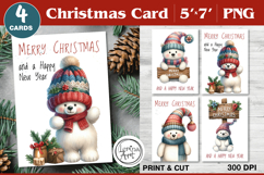 Merry Christmas Card. Printable cards Product Image 1