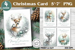 Merry Christmas Card. Printable cards Product Image 1