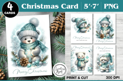 Merry Christmas Card. Printable cards Product Image 1