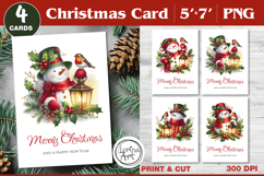 Merry Christmas Card. Printable cards Product Image 1