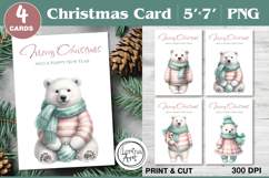 Merry Christmas Card. Printable cards Product Image 1