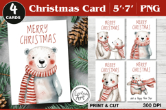 Merry Christmas Card. Printable cards Product Image 1