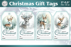 Christmas Gift Tags|Christmas Deer| PNG Sublimation Product Image 1