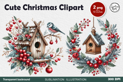 Christmas Decor. Watercolor Cliparts. PNG sublimation Product Image 1