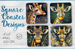 Giraffe Coaster Sublimation Product Image 1