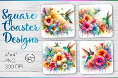 Hummingbird Coaster Sublimation Product Image 1