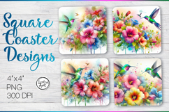 Hummingbird Coaster Sublimation Product Image 1