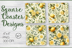 Fruits. Lemon. Coaster Sublimation Product Image 1