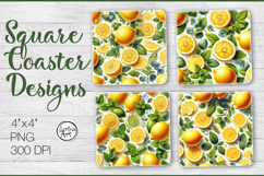 Fruits. Lemon. Coaster Sublimation Product Image 1