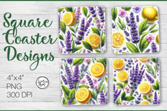 Fruits. Lemon. Coaster Sublimation Product Image 1