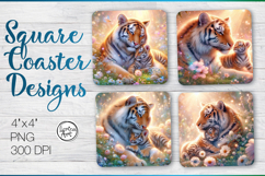 Mother's love Coaster Sublimation, 4 PNG Product Image 1