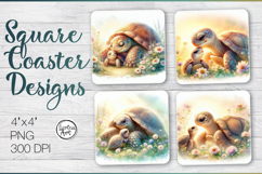 Mother's love Coaster Sublimation, 4 PNG Product Image 1