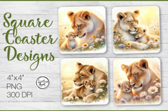 Mother's love Coaster Sublimation, 4 PNG Product Image 1