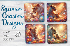 Mother's love Coaster Sublimation, 4 PNG Product Image 1