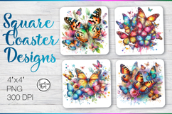 Butterfly Coaster Sublimation, Under the Sky Product Image 1