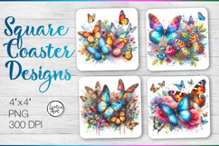 Butterfly Coaster Sublimation, Under the Sky Product Image 1