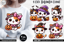 Cute Halloween Kitty. Sublimation design PNG Product Image 1