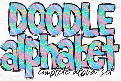 Doodle Alphabet PNG, Alphabet Letters PNG Bundle, Hand Drawn Product Image 1