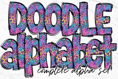 Doodle Alphabet PNG, Alphabet Letters PNG Bundle, Hand Drawn Product Image 1