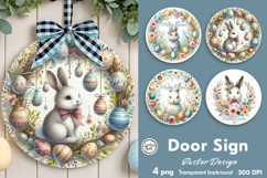 Spring Easter Round Door Sign Product Image 1