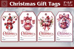 Christmas Gift Tags| Snowman | PNG Sublimation Product Image 1