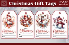 Christmas Gift Tags| Snowman | PNG Sublimation Product Image 1