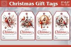 Christmas Gift Tags|Bird house | PNG Sublimation Product Image 1