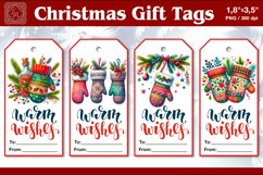 Christmas Gift Tags| Warm wishes| PNG Sublimation Product Image 1