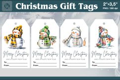 Christmas Gift Tags| Snowman | PNG Sublimation Product Image 1