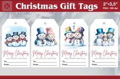 Christmas Gift Tags| Snowman | PNG Sublimation Product Image 1