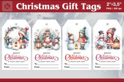 Christmas Gift Tags| Snowman | PNG Sublimation Product Image 1