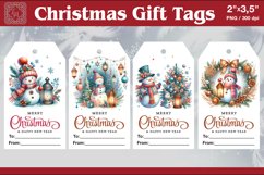 Christmas Gift Tags| Snowman | PNG Sublimation Product Image 1