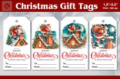Christmas Gift Tags| Santa | PNG Sublimation Product Image 1