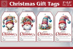Christmas Gift Tags|Gnome| PNG Sublimation Product Image 1
