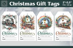 Christmas Gift Tags|Train| PNG Sublimation Product Image 1