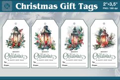 Christmas Gift Tags|Lantern| PNG Sublimation Product Image 1