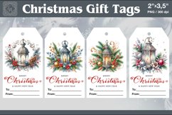 Christmas Gift Tags|Lantern| PNG Sublimation Product Image 1