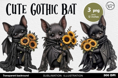 Gothic Bat. Sublimation design PNG Product Image 1