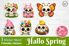 Spring. Print &amp; Cut Stickers PNG Product Image 1
