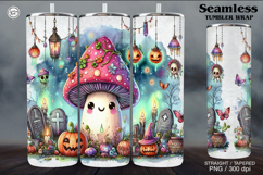 Halloween Mushroom Tumbler Wrap Sublimations, 20 oz Product Image 1