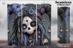 Zombie Doll Tumbler Wrap Sublimations, 20 oz Product Image 1