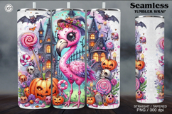 Whimsical Zombie Tumbler Wrap Sublimations, 20 oz Product Image 1